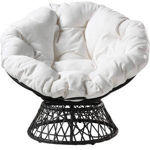 White Swivel Cushion Chair